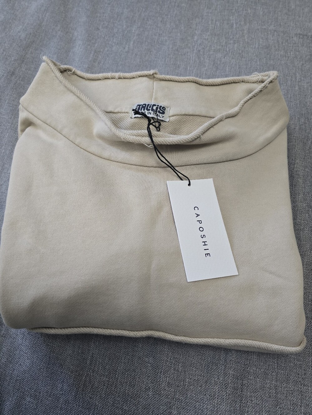 Caposhie Italicise Beige Tunic Dress On The Go Women's Long Sleeve O/S